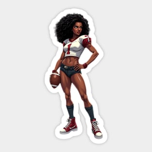 Women Gridiron Football Sticker